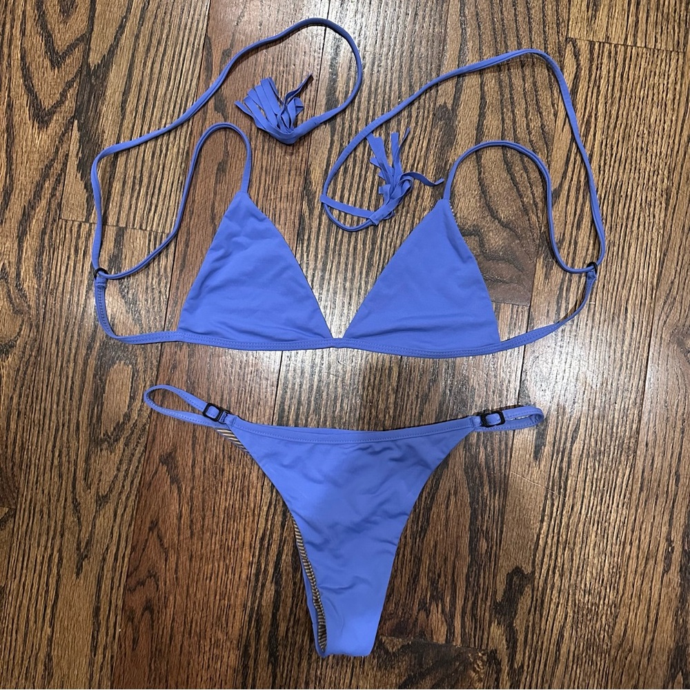 Acacia Swimwear NEW Railay Bikini top and Ralphy bottoms size small purple